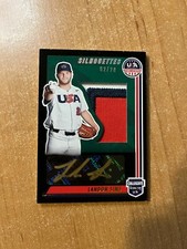 2022 Panini Stars & Stripes - Landon Sims - Black Gold Patch Auto #d 02/20