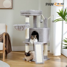 PAWZ Road Cat Tree Tower Sisal Scratching Posts with Condo 3 Removable Toy Balls