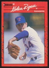 1990 Donruss #166 Nolan Ryan, Texas Rangers, HOF.
