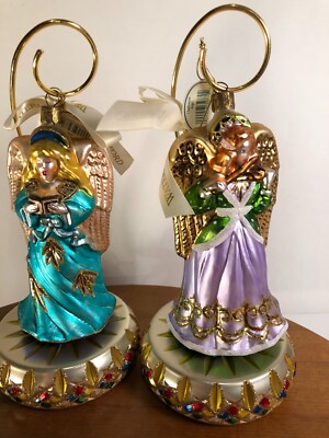 LOT of 2 Waterford OVERTURE & CHARLEMONT ANGEL Holiday Heirlooms Ornament w/boxs