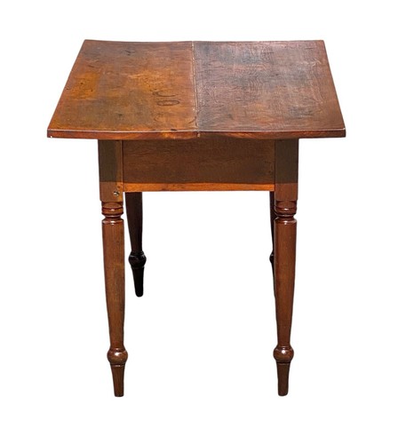 ANTIQUE QUEEN ANNE PENNSYLVANIA WALNUT COUNTRY TAVERN TABLE WITH CENTER DRAWER - Picture 11 of 13