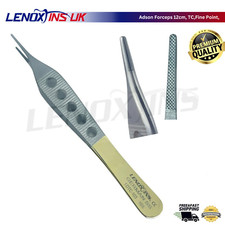Adson Forceps 12cm, TC,Fine Point, Ergonomic Handle, Surgical, Dental Instrument