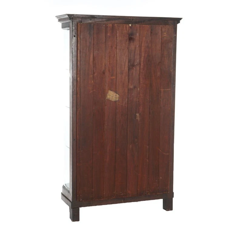 Antiguo gabinete diminutivo de caoba tallado en folio del Segundo Imperio C1890 Foto 3 de 4