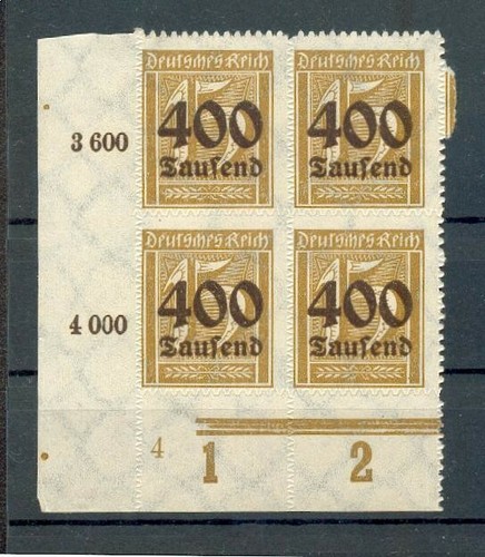DR-INFLA 297 PlNr Plate Number** MNH Postfranco (y71945
