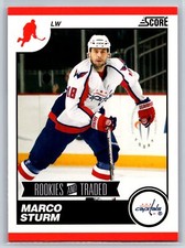 2010-11 Score Rookies & Traded Marco Sturm Washington Capitals #583