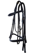 Eqvvs Stowe Mono Crown Comfort Bridle - Leather Clincher Detail - Black XFull