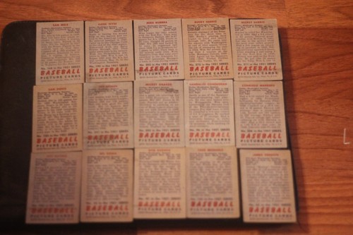 19 diff. 1951 Bowman Baseball Cards,Authentic Team Set, Washington Senators - Picture 2 of 4