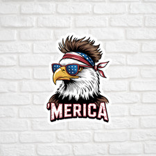American bald eagle sticker vinyl decal merica mullet 4th of July freedom USA