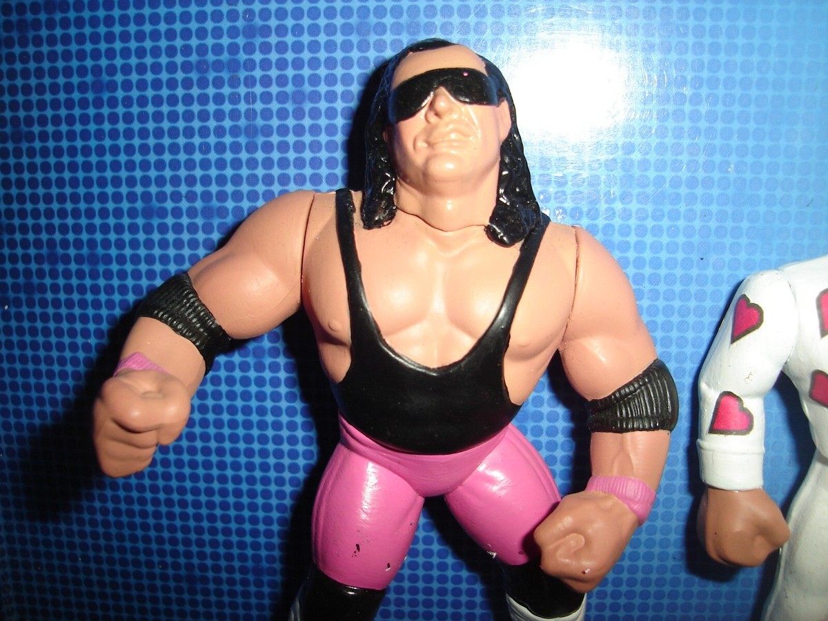 THE HART FOUNDATION FIGURE HASBRO CUSTOM WWE WWF LOT WRESTLING