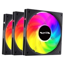 120mm Slim Case Fan 3 Pack, 15mm ARGB Slim PC Fans, Computer RGB 12015 3Pack