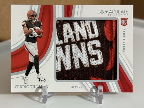 Cedric Tillman #5 2023 Panini Immaculate Rookie Logo card