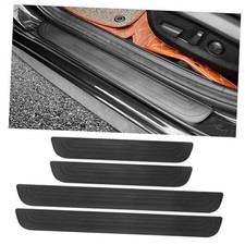4PCS Car Door Sill Protector - Anti-Scratch Rubber - Width 2.36" - Black