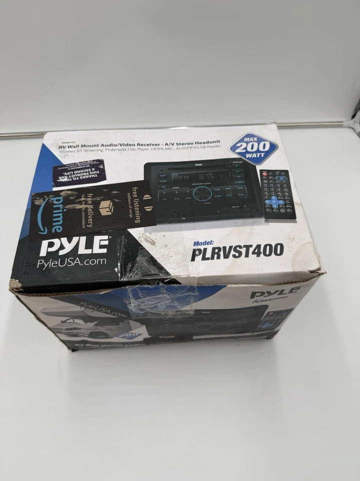 Pyle PLRVST400 Wall Mount Audio/Video Receiver - Black *open box * - Image 2 of 4