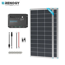Renogy 200W 12V Monocrystalline Solar Panel Starter Kit 2x100W Panel 30A PWM 