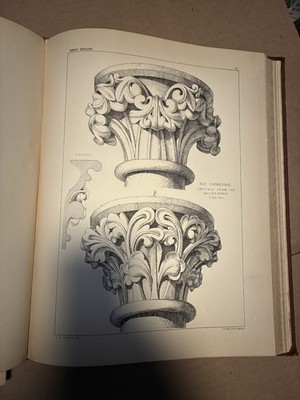 1874 - Illustrations of Foliage in Medieval Building Architecture -by  Colling