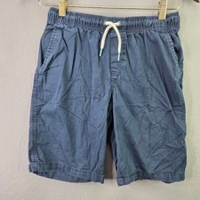 Cat  Jack Pull On Shorts Boys L 12/14 Navy Blue Elastic Waist Drawstring
