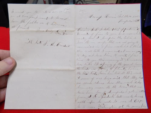 ORIGINAL 1862 CIVIL WAR 5th NEW YORK CAVALRY SOLDIER LETTER ANNAPOLIS MARYLAND