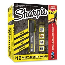 Sharpie 2018326 Pro Permanent Marker, Broad Chisel-Tip, Black, Dozen