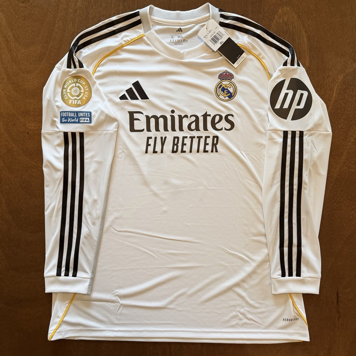 adidas Real Madrid 25/26 Home Jersey MBAPPE #9 Long Sleeve JN8884