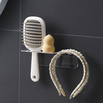 Acrylic Hair Brush Holder Hair Curler Holder Wall Mounted Sturdy