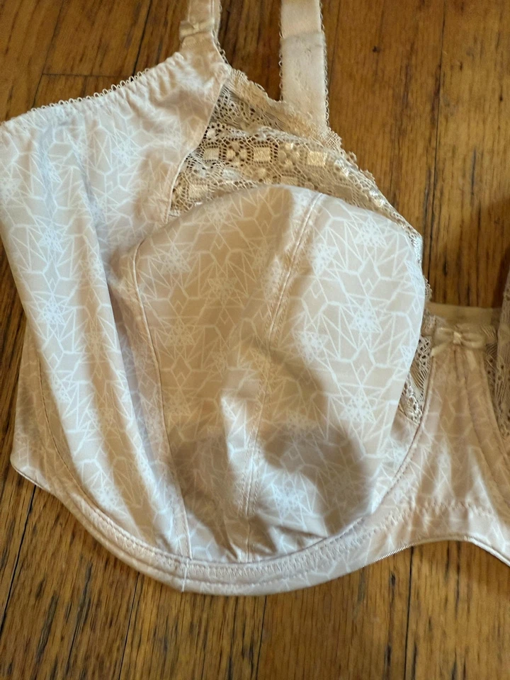 Elomi Kim Bra Womens 38J Beige Cafe Au Lait Underwire Unlined Lace EL4340CAL - Image 2 of 4