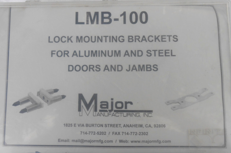 LMB-100 Lock Mounting Bracket Kit For Aluminum/Steel Doors & Jambs Major Mfg 