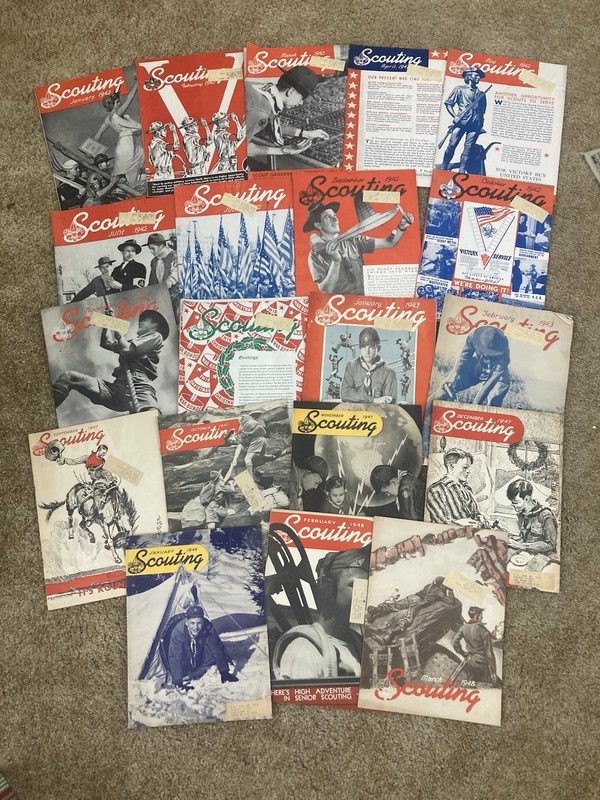 Lot Of 20 -1942, 1943, 1947 And 1948 Scouting BSA Magazines