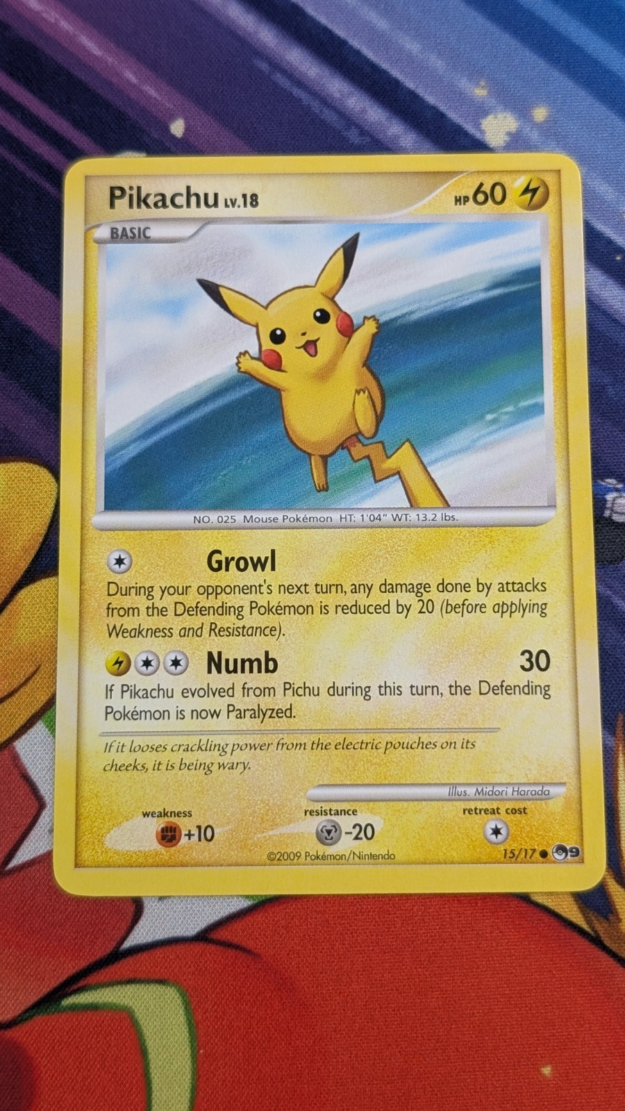 Pikachu 15/17 Common POP Series 9 NM