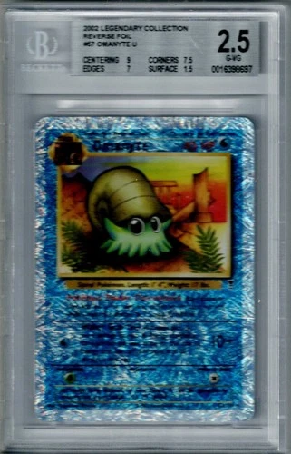 Pokémon Legendary Collection Omanyte #57 – REV FOIL BGS 2.5