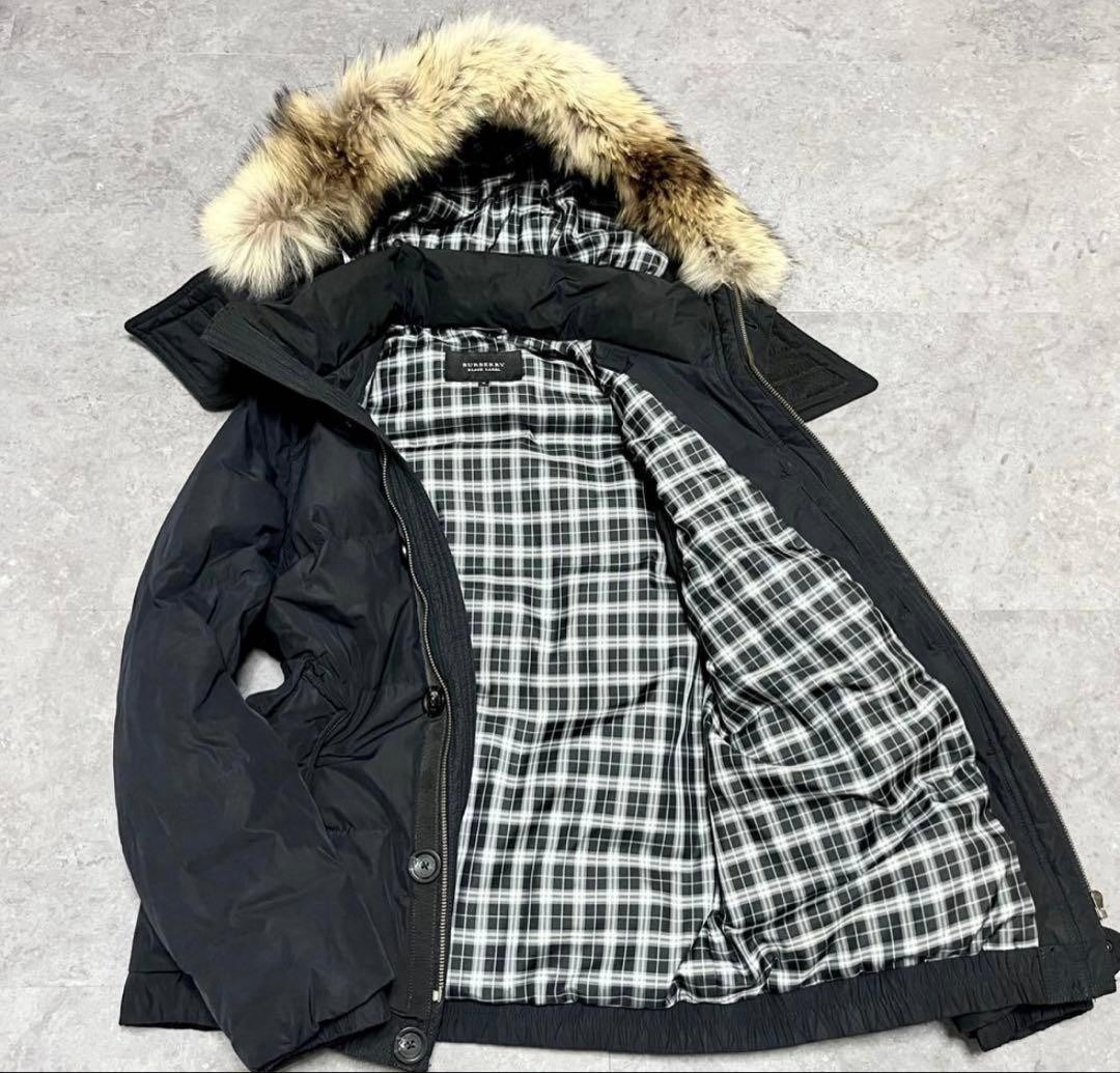 BURBERRY BLACK LABEL Down Jacket Size M Black Check F… - Gem