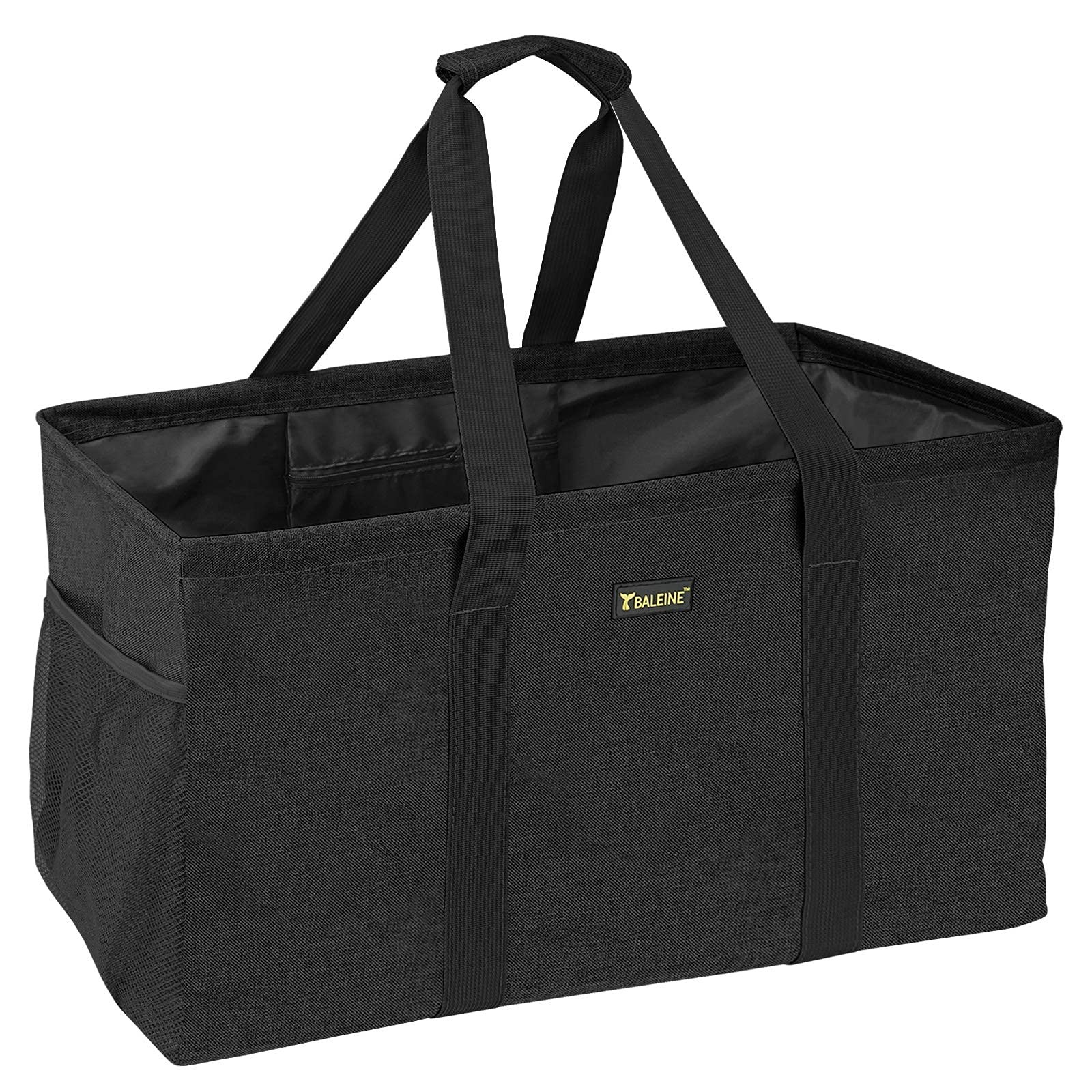 BALEINE Extra Large Utility Tote Bag with Reinforced 22''x12''x10'', Black