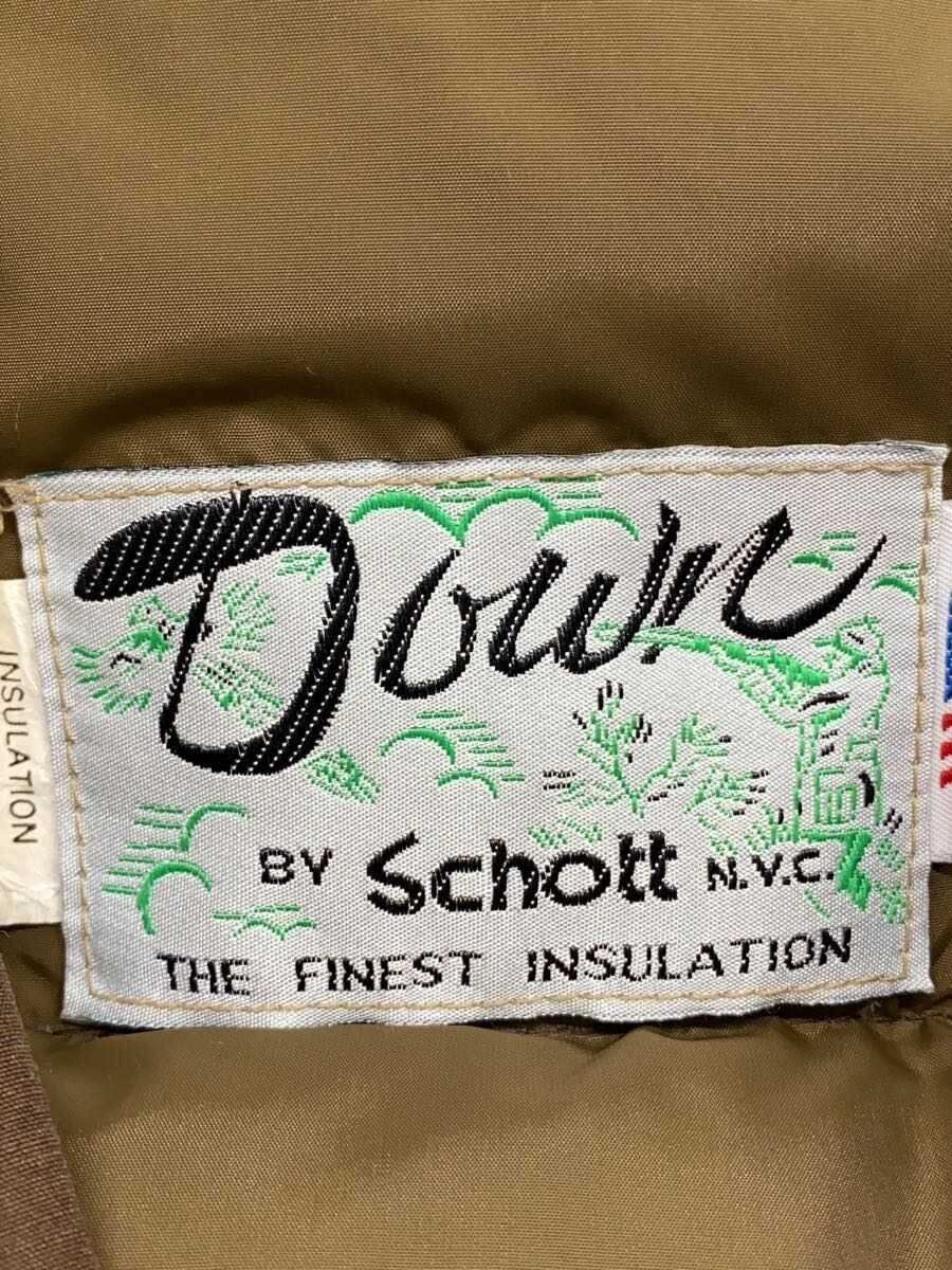 Schott Down Jacket S Nylon Brown - image 3