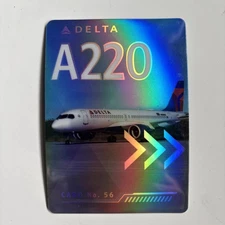 Delta Airlines Pilot Trading Collectible Card A220-300 No.56 New