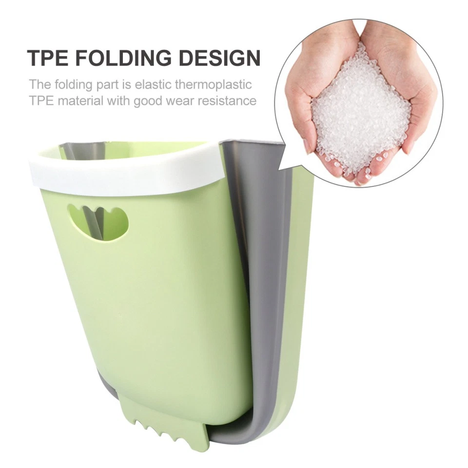1 Stück zusammenklappbarer Mülleimer für Küche und Haushalt, Aufbewahrungseimer - Bild 2 von 4
