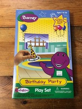 Vintage 1997 BARNEY Purple Dinosaur Colorforms Birthday Party Playset New Sealed