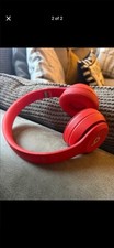 Red Beats Headphones With Case