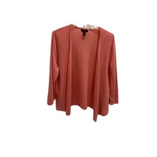 Women  s Gap Open Front Coral Cotton Blend Cardigan Size Large - Fits Like Medium