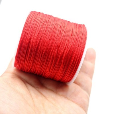 110 Yards Red String Nylon Chinese Knotting Cord Jewelry Beading String 0.8mm