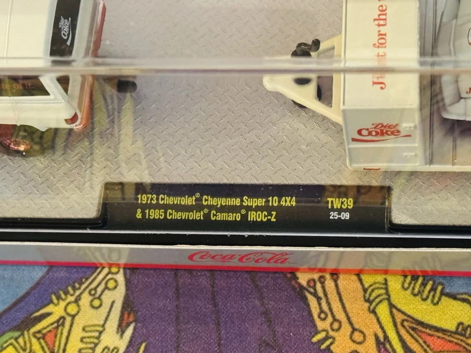 M2 MACHINES HAULER CHASE DIET COKE 73 CHEVROLET CHEYENNE/ 85 CAMARO IROC Z CHASE - Image 3 of 3