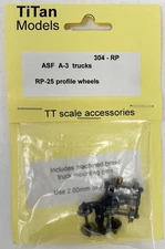 TT Scale Titan Models Part 304 - TT ASF A-3 Trucks with metal wheels