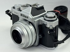 Nikon FM3A SLR Film Camera (Silver Body) + Nikkor 45mm F/2.8P Pancake Lens
