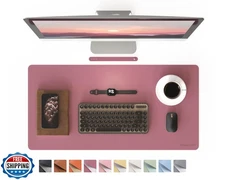 RENMTURE PU Mouse Pad, Faux Leather Large Desk Pad, Home Work Office Accessor