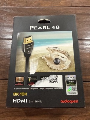 AudioQuest Pearl 48 HDMI Cable 8K-10K 48Gbps 5.0 Meter 16.4 FT AudioQuest Pearl 48 HDMI Cable 8K-10K 48Gbps 5.0 Meter 16.4 FT