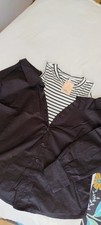 WINKISS Damen Basic Bluse schwarz Kragen Knop...
