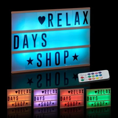 Lightbox Leuchtkasten Lichttafel Letterboard 3 Zeilen Fernbedienung Timer - Bild 1 von 4