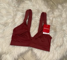 Spanx Smooth Bra-llelujah Unlined Bralette WF Womens S Small Winter Rose Red
