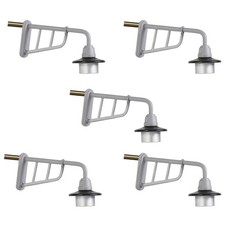 5pcs appliques murales à LED blanc chaud avec têtes métalliques, échelle O
