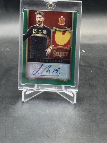 2015 Panini Select Sergio Ramos Green Prizm Logo Patch Auto 2/2 Spain 1/1