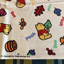 Springs Industries Disney Winnie the Pooh Bee Honey Leaf Acorn Print Fabric