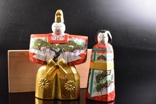 E267: Japanese Wood carving STATUE Ornament Figurines Okimono, auto w/signed box